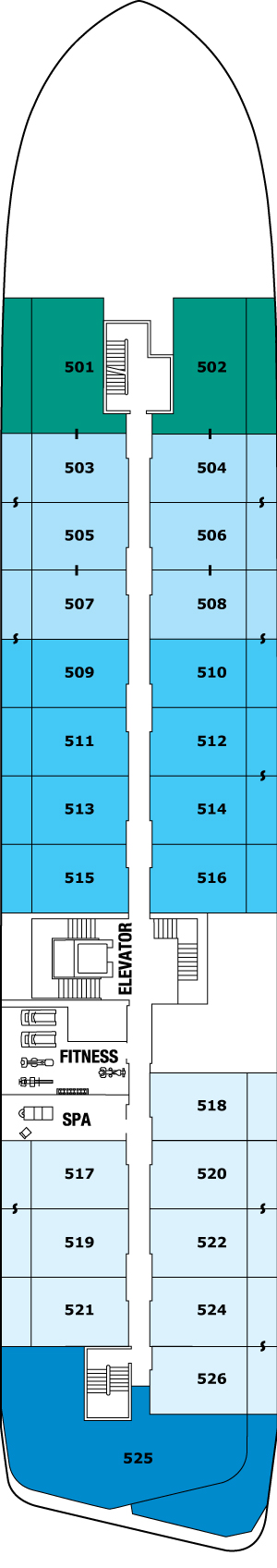 Celebrity Flora Deck 5 deck plan