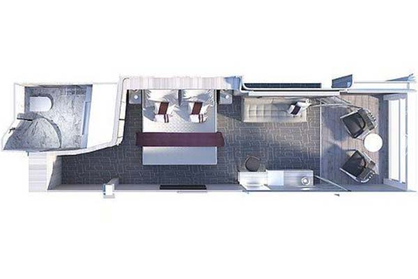 Edge Stateroom with Infinite Veranda (Partial view)