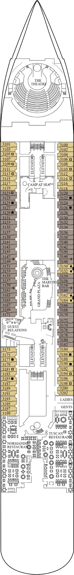 Celebrity Apex Deck 3 deck plan