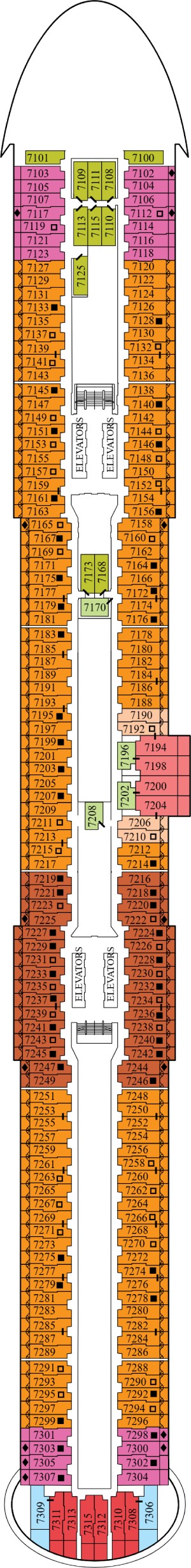 Celebrity Apex Deck 7 deck plan