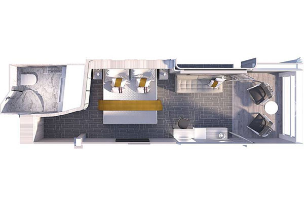 Edge Stateroom with Infinite Veranda (Partial view)