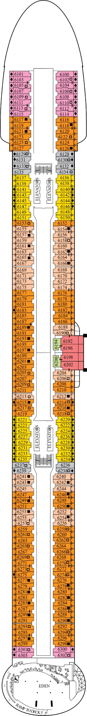 Celebrity Beyond Deck 6 deck plan