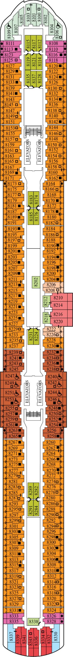 Celebrity Beyond Deck 8 deck plan