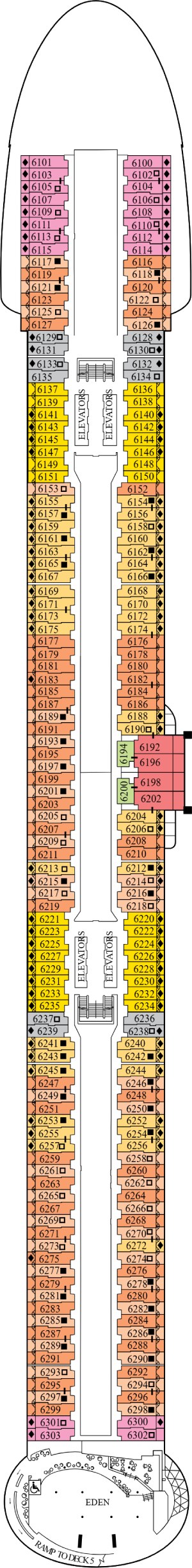 Celebrity Beyond Deck 6 deck plan