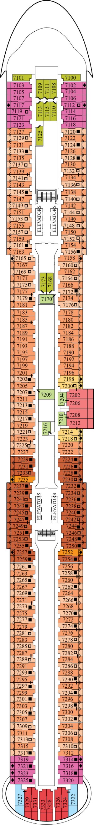 Celebrity Beyond Deck 7 deck plan