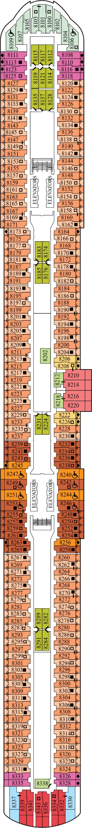 Celebrity Beyond Deck 8 deck plan