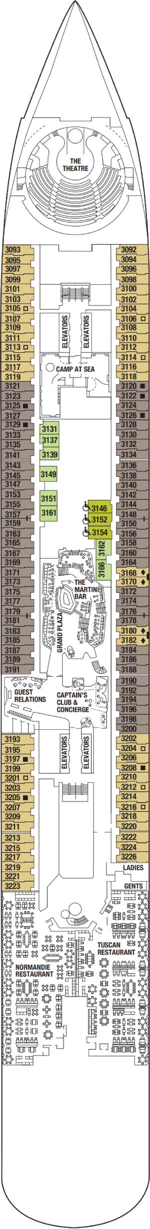 Celebrity Ascent Deck 3 deck plan