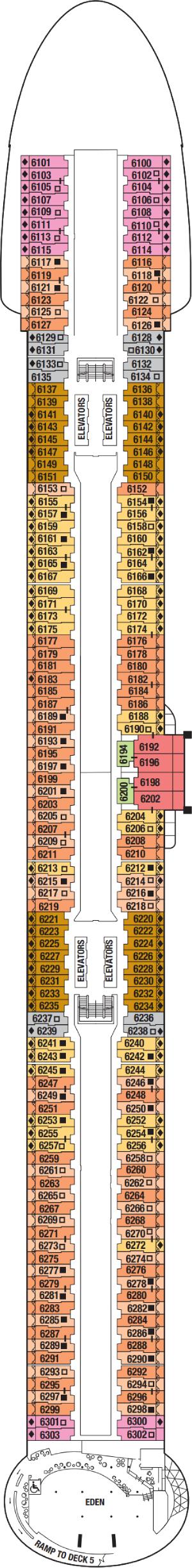 Celebrity Ascent Deck 6 deck plan