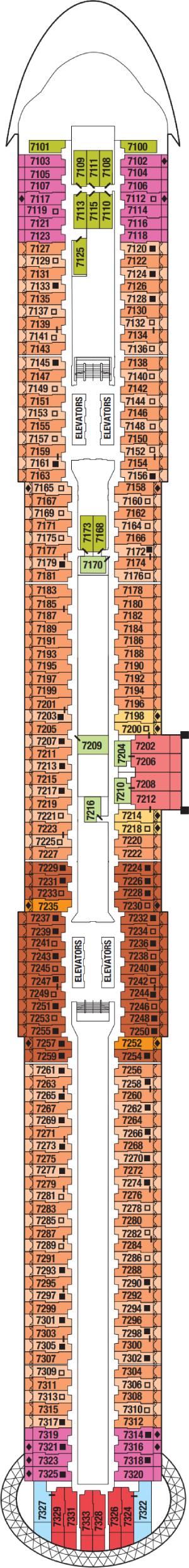 Celebrity Ascent Deck 7 deck plan