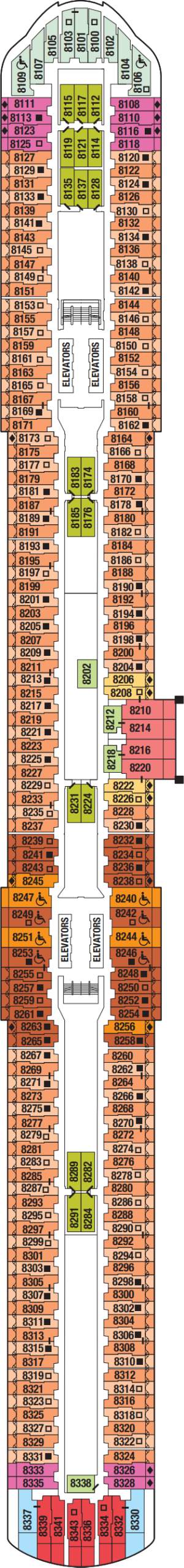 Celebrity Ascent Deck 8 deck plan
