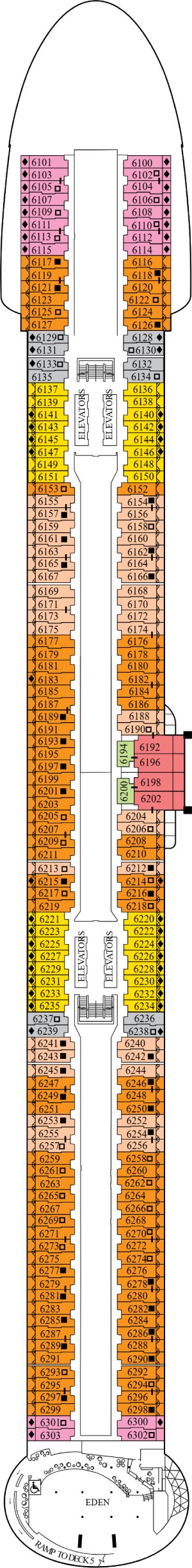 Celebrity Ascent Deck 6 deck plan