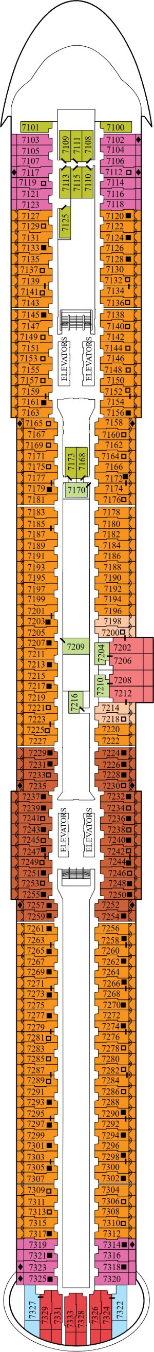 Celebrity Ascent Deck 7 deck plan