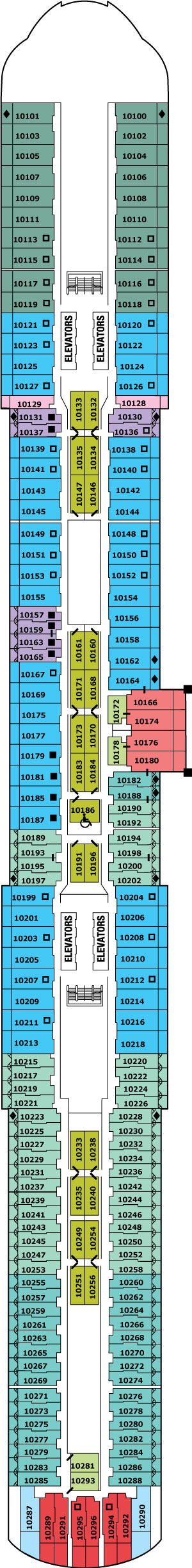 Celebrity Xcel Deck 10 deck plan