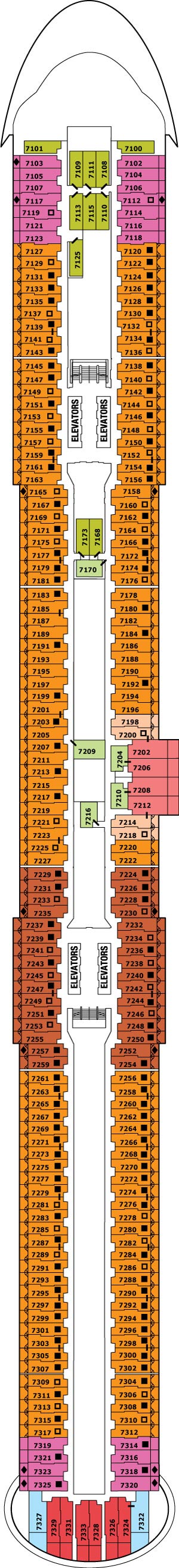 Celebrity Xcel Deck 7 deck plan