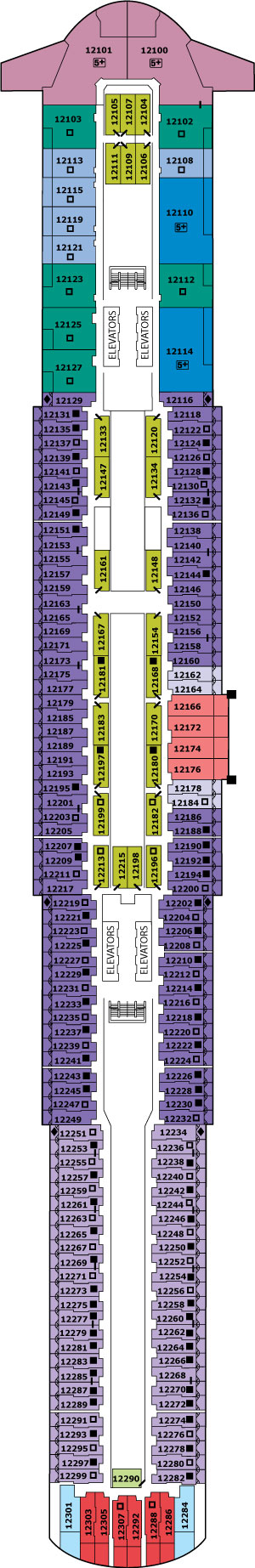 Celebrity Xcel Deck 12 deck plan