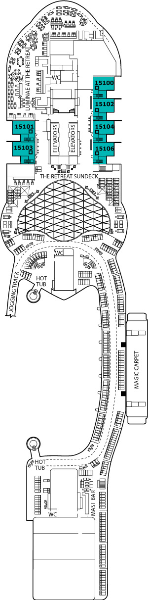 Celebrity Xcel Deck 16 deck plan