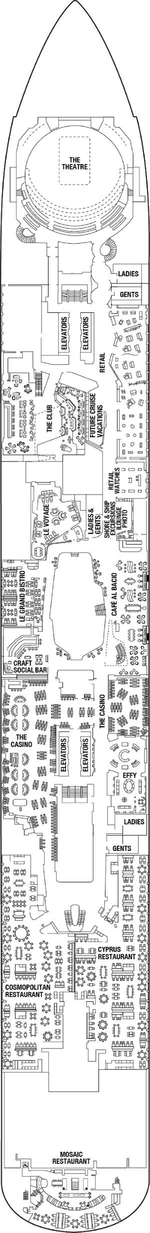 Celebrity Xcel Deck 4 deck plan