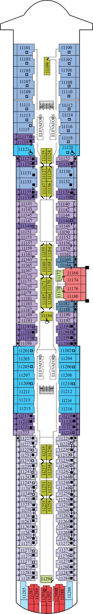 Celebrity Xcel Deck 11 deck plan