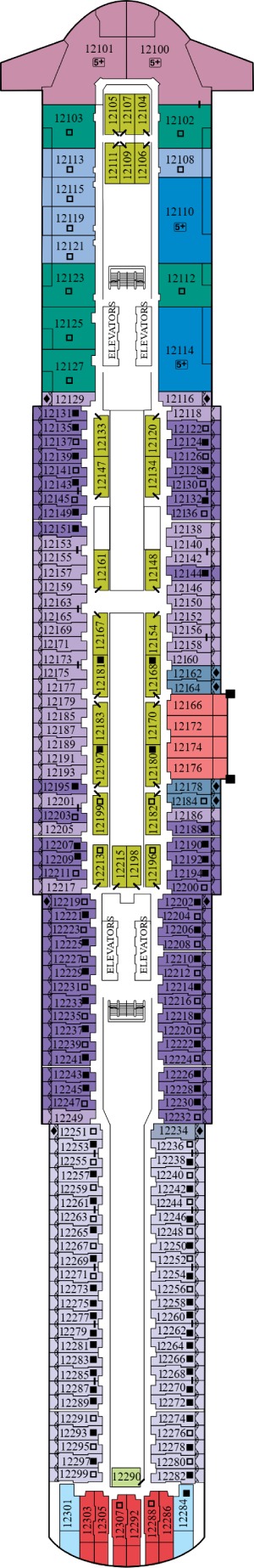 Celebrity Xcel Deck 12 deck plan