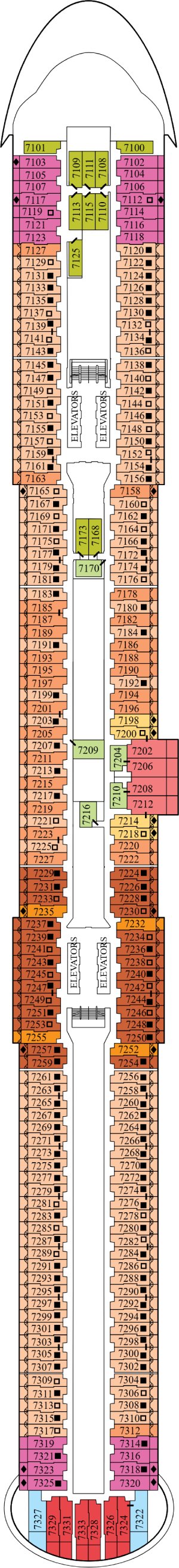 Celebrity Xcel Deck 7 deck plan