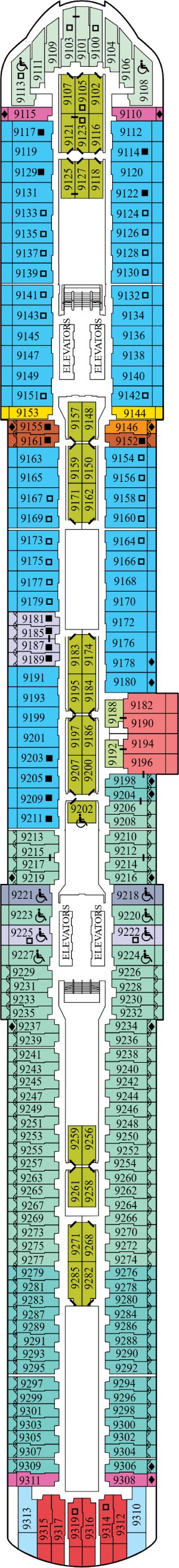 Celebrity Xcel Deck 9 deck plan