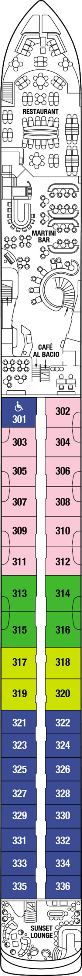 Celebrity Wanderer Deck 3 deck plan
