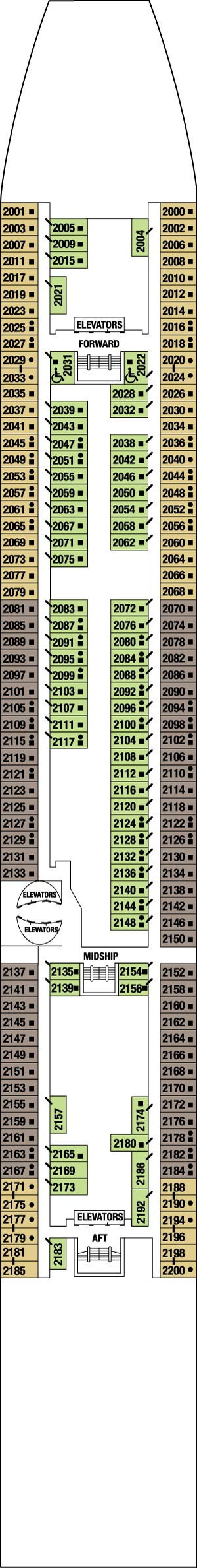 Celebrity Constellation Deck 2 - Continental Deck deck plan