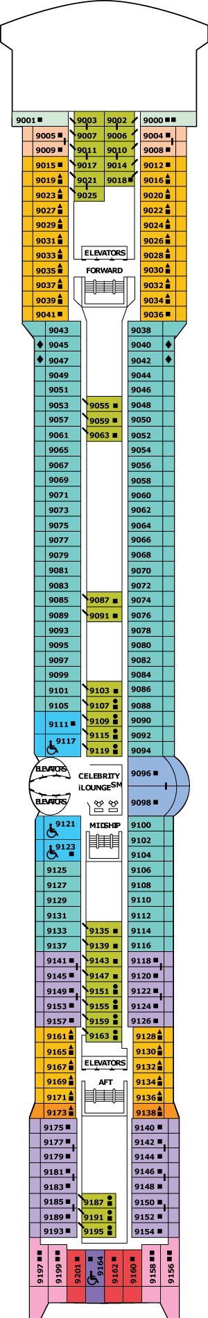 Celebrity Constellation Deck 9 - Sky Deck deck plan