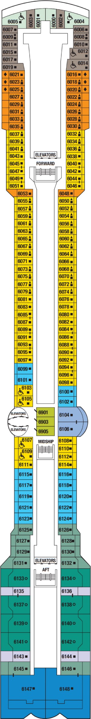 Celebrity Constellation Deck 6 - Penthouse Deck deck plan