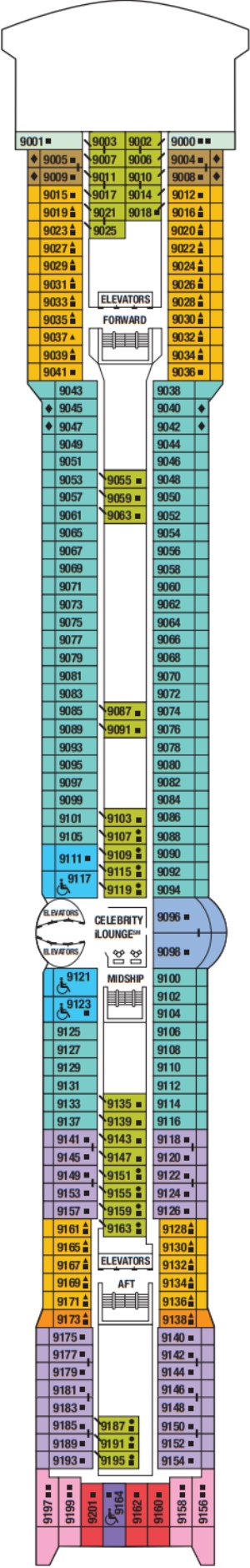 Celebrity Constellation Deck 9 - Sky Deck deck plan
