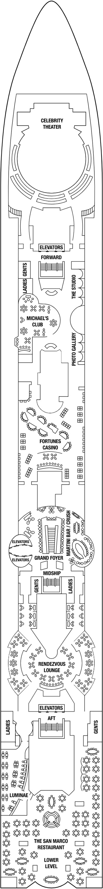 Celebrity Constellation Deck 4 deck plan