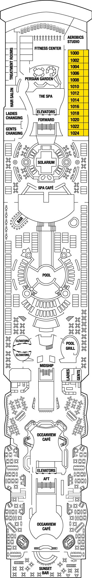 Celebrity Millennium Deck 10 deck plan