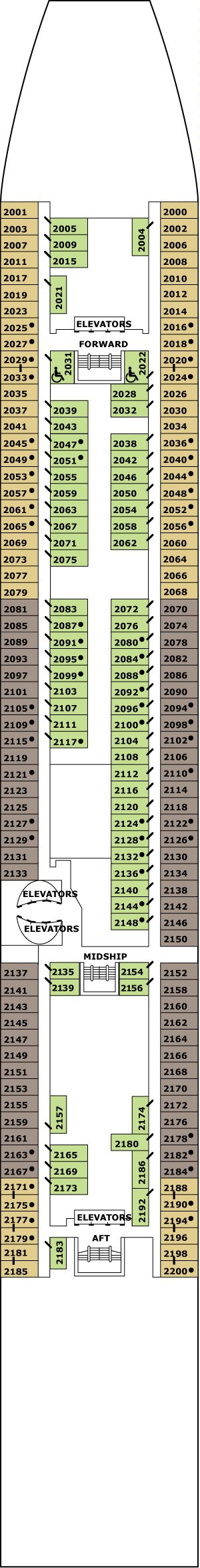 Celebrity Millennium Deck 2 - Continental Deck deck plan