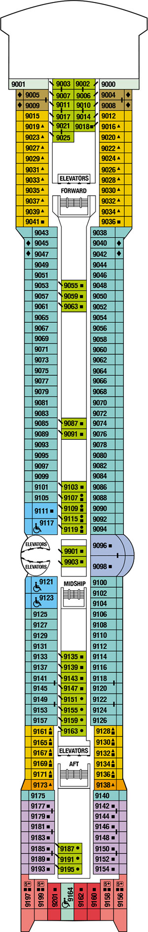 Celebrity Summit Deck 9 - Sky Deck deck plan