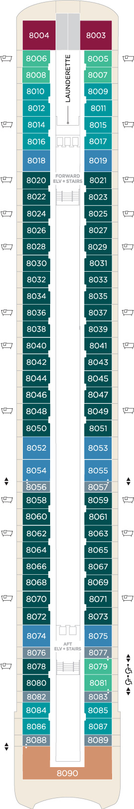 Crystal Grace Deck 8 deck plan