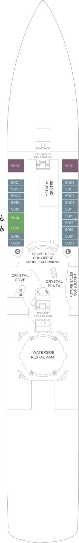 Crystal Symphony Deck 5 deck plan