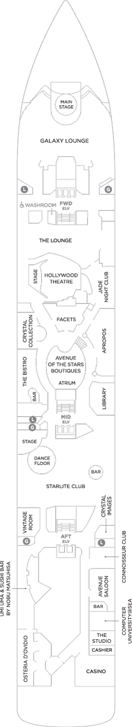 Crystal Symphony Deck 6 deck plan