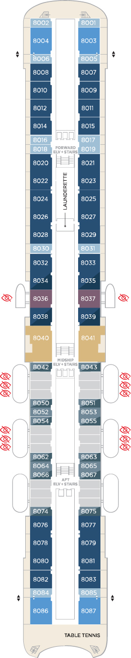 Crystal Symphony Deck 8 deck plan