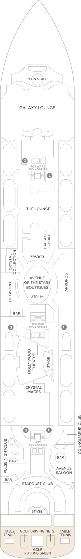 Crystal Serenity Deck 6 deck plan