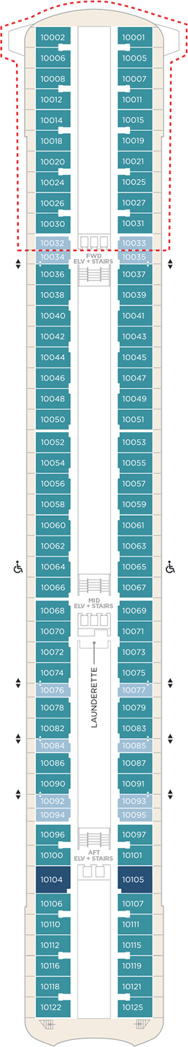 Crystal Serenity Deck 10 deck plan