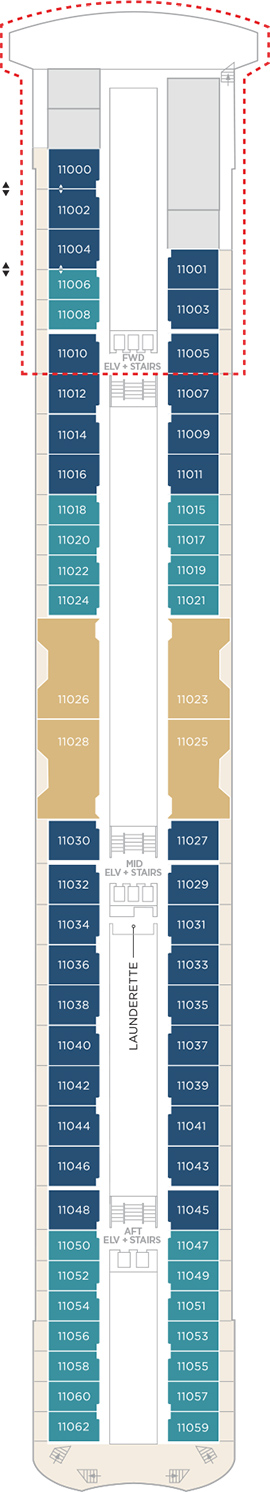 Crystal Serenity Deck 11 deck plan