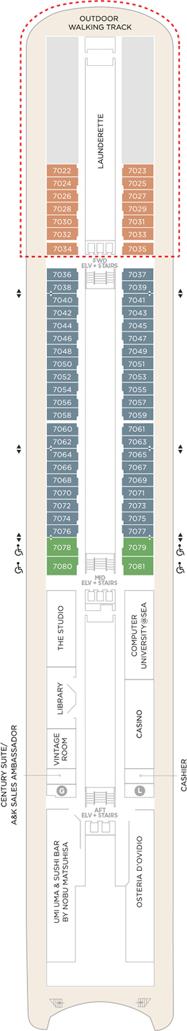 Crystal Serenity Deck 7 deck plan