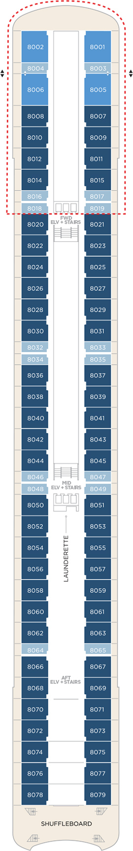 Crystal Serenity Deck 8 deck plan