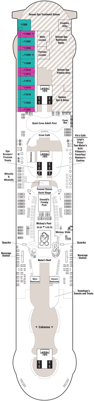 Disney Dream Deck 11 deck plan