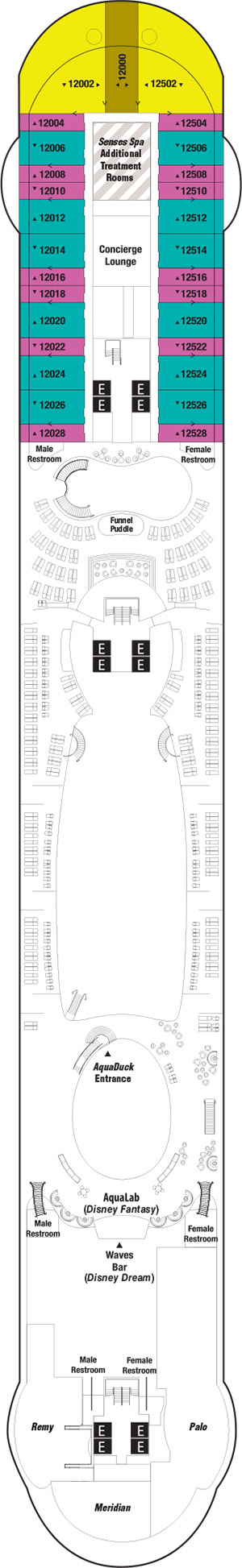 Disney Fantasy Deck 12 deck plan