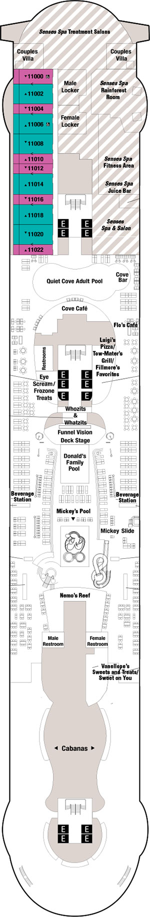 Disney Fantasy Deck 11 deck plan