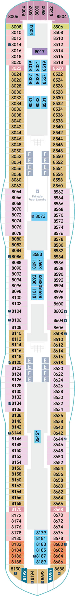Disney Wish Deck 8 deck plan