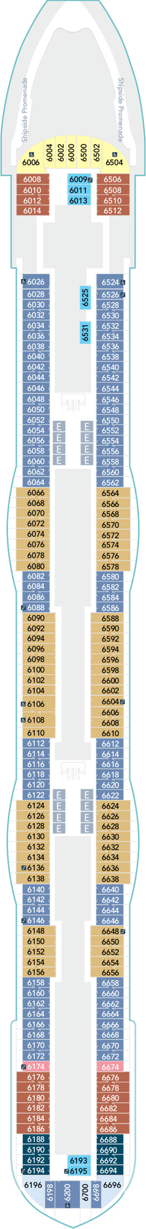 Disney Treasure Deck 6 deck plan