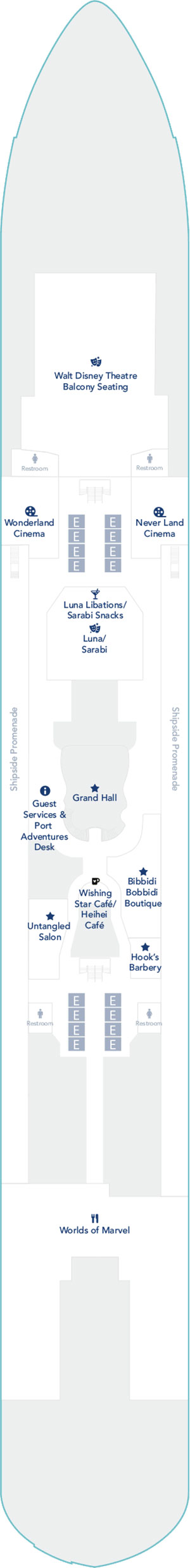 Disney Treasure Deck 4 deck plan