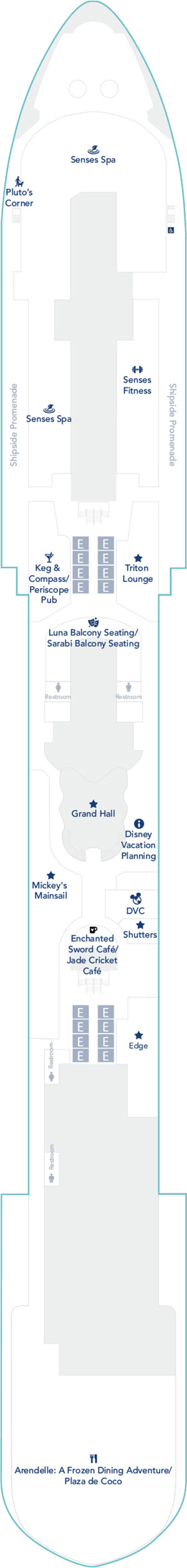 Disney Treasure Deck 5 deck plan